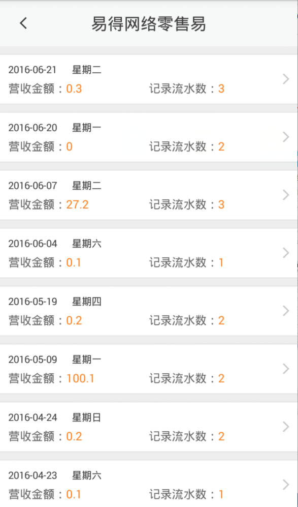 每日营收界面1